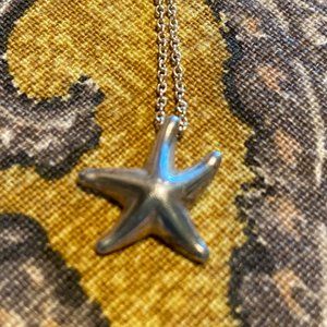 Tiffany & Co. Silver Starfish Pendant Necklace